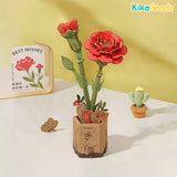 Rowood DIY Wooden Flower 3D Wooden Puzzle