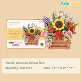 Rowood DIY Wooden Flower 3D Wooden Puzzle