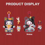 Pleasant Goat and Big Big Wolf X EMMA Grey and Red CP Limited Plush Figure Set