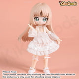 Sugar 100% Series White Pajamas 1/12 BJD Clothing Set