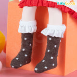 Polka Dot Lace 1/12 BJD Figure Socks Accessories