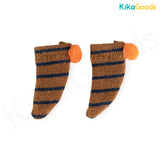 Stripes-with Pom-poms 1/12 BJD Figure Socks Accessories