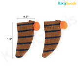Stripes-with Pom-poms 1/12 BJD Figure Socks Accessories