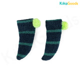Stripes-with Pom-poms 1/12 BJD Figure Socks Accessories