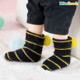 Stripes-with Pom-poms 1/12 BJD Figure Socks Accessories
