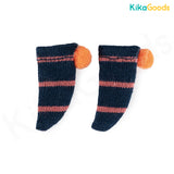 Stripes-with Pom-poms 1/12 BJD Figure Socks Accessories