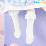 Pure White Lace 1/12 BJD Figure Socks Accessories