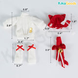 Vision Reconstruction Series Fluffy Heart Birthday 1/12 BJD Clothing Set