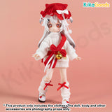 Vision Reconstruction Series Fluffy Heart Birthday 1/12 BJD Clothing Set