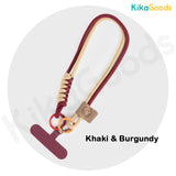 British Style Color-Blocked Woven Phone Strap