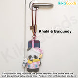 British Style Color-Blocked Woven Phone Strap