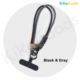 British Style Color-Blocked Woven Phone Strap