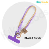 British Style Color-Blocked Woven Phone Strap