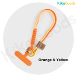 British Style Color-Blocked Woven Phone Strap