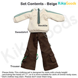 Vintage American School Uniform Series 1/8 BJD Clothing Set
