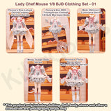 Penny's Box Mouse Chef Series 1/8 BJD Clothing Set