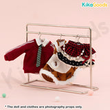 Mini Action Figure Clothing Rack & Hanger Set
