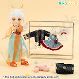 Mini Action Figure Clothing Rack & Hanger Set