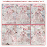 Floral Whisper Series Peach Waltz 1/8 BJD Clothing Set
