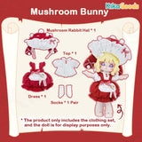 Fairy Tale Town Series Mushroom Bunny 1/12 BJD Clothing Set