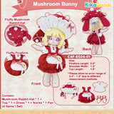 Fairy Tale Town Series Mushroom Bunny 1/12 BJD Clothing Set