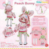 Dessert Series Peach Bunny 1/12 BJD Clothing Set