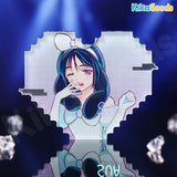 Alien Stage Rabbit Series Pixel Heart Acrylic Refrigerator Sticker Blind Box