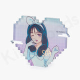Alien Stage Rabbit Series Pixel Heart Acrylic Refrigerator Sticker Blind Box