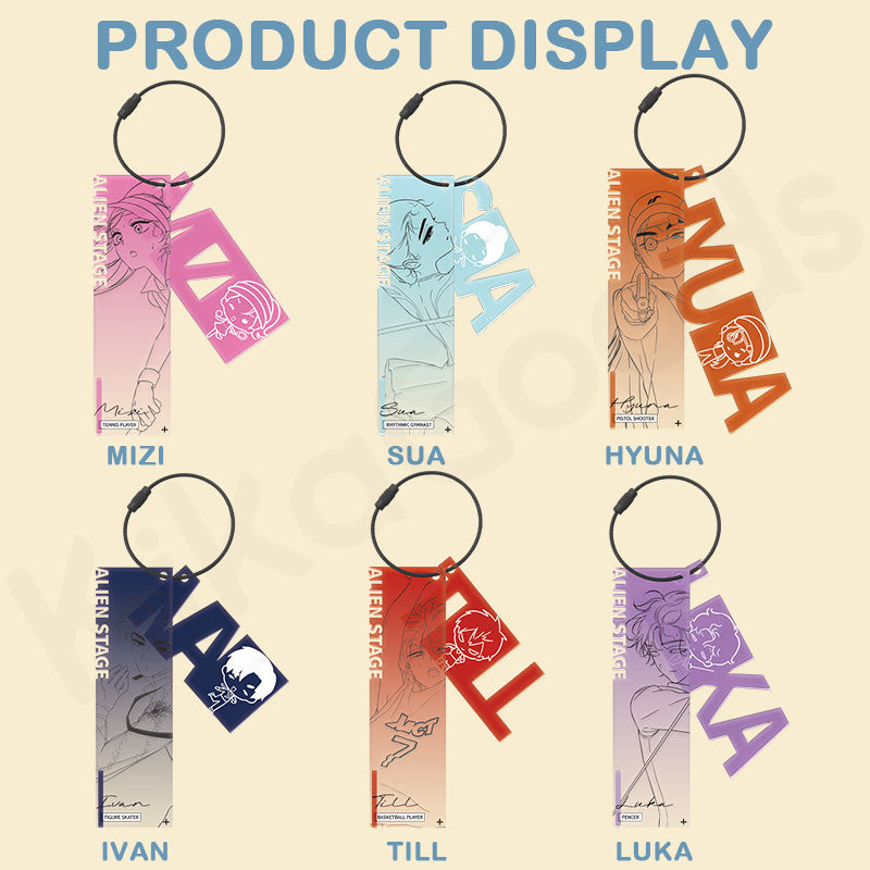 Rayan Keychain Alien Stage Passion Series Line Art Acrylic Keychain Blind Box – KIKAGoods