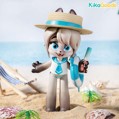 Long Vacation Natural Maid Cat Large Figure